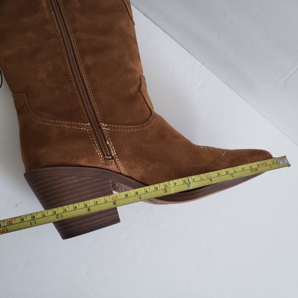 Sam & Libby Womens Shoes Size 11 Breanna Western Boot Cowboy Toffee Side Zip NWT - Picture 15 of 15